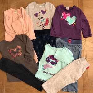 5 Pairs Warm Clothes Girls 2T